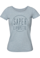 Tee shirt femme bio à col danseuse