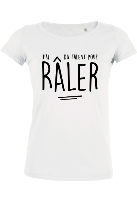 Tee shirt femme bio à col danseuse
