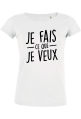 Tee shirt femme bio à col danseuse