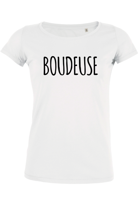 Tee shirt femme bio à col danseuse